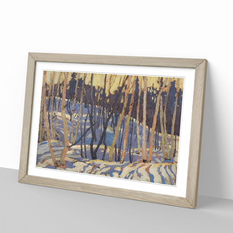 Snow Shadows by Tom Thomson - Picture Frame Painting, Oak Framed, 36cm H x 48cm W x 2cm D