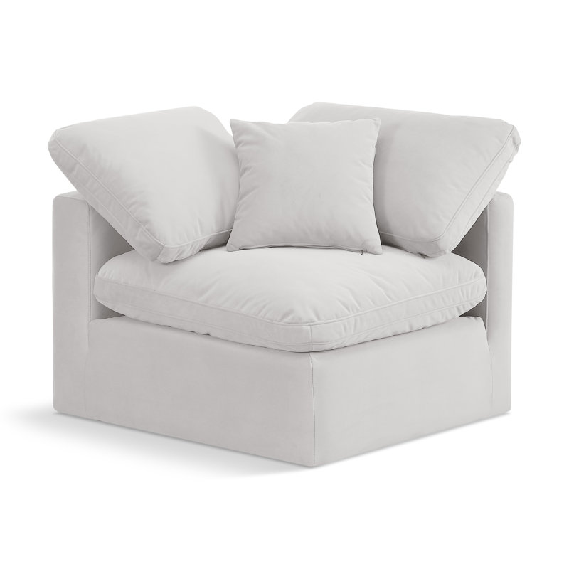 Fauteuil Musheerah, Velours crème