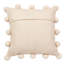 Hand Felted Wool Christmas Pillow Cover - Cream Pom Poms on Red - 20"-1055528332-971488331
