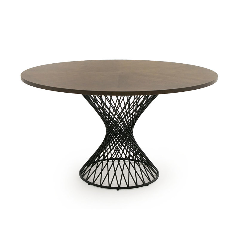 Camak Round Metal Base Dining Table