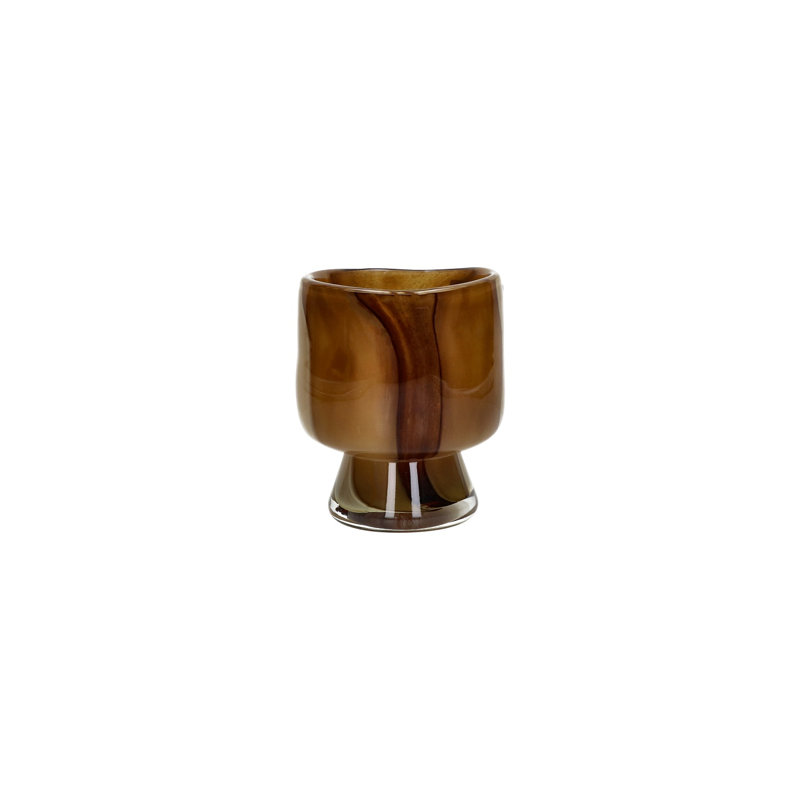 Vase en verre Alexes Camou, H 4,72 po x l 3,93 po x P 3,93 po, Chameau