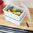 ECR4Kids Letter Size Plastic Tray Organizer with Lids, Large, Storage Bins, 10-Piece-99895656-99895657