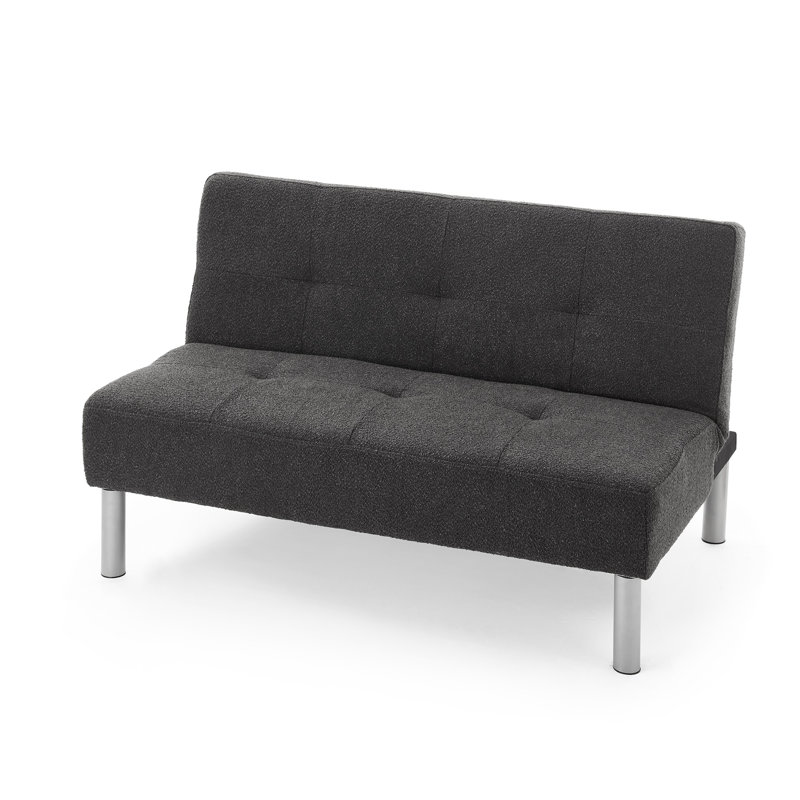47'' Upholstered Convertible Sofa, Dark Gray Boucle