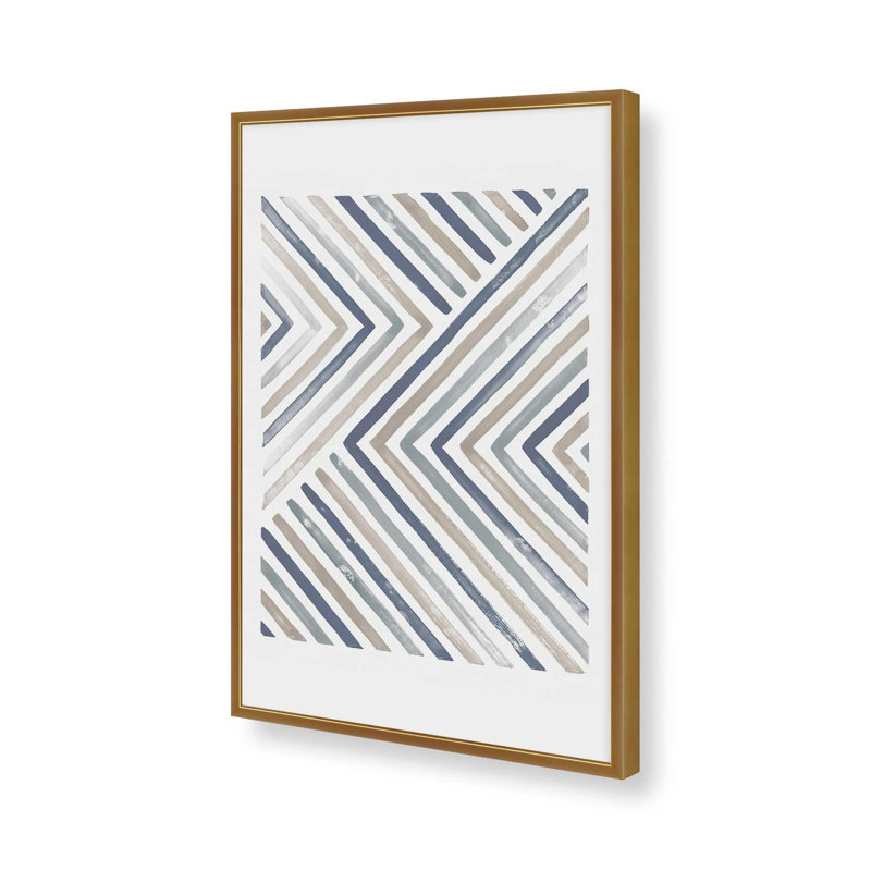 Linear Visions I Print, H 21,25 po x l 17,25 po, Cadre ouvert en angle, or poli