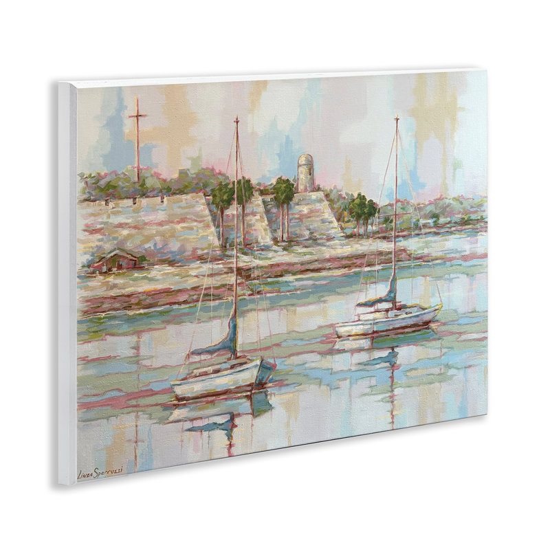Art mural matin sur les voiliers Matanzas, design par Linda Sperruche