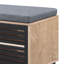 Banc de rangement rembourré en lin et espresso Ehrin