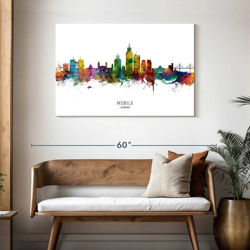 Mobile Alabama Skyline I, H 30 po x l 45 po