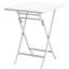 3 bistro de patio en blanc. Pliable, structure en métal. Et antirouille pour l'extérieur 3 chaises de table pliables. Cadre. Living