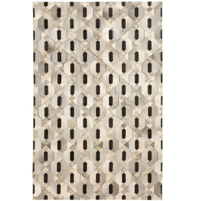 HANDPICKED BY ART HIDE Cowhide Geometric Area Rug