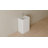 Badeloft Rectangular Stone Resin Freestanding Pedestal Bathroom Sink SB-04-A-G in Glossy White-71525545