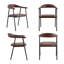 Ensemble de 4 chaises de salle à manger modernes, chaises en cuir de polyuréthane avec dossier ergonomique incurvé, chaises de salle à manger rembourrées avec pieds en métal, chaises de cuisine modernes-65859214