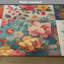 Ensemble de 4 napperons multicolores à motif floral orange et turquoise foncé Ambesonne