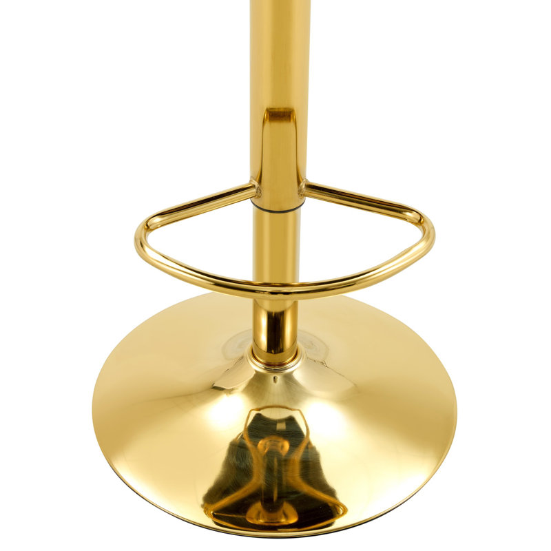 Ensemble de 2 tabourets de bar pivotants rembourrés et réglables pour un îlot de cuisine ou un bar, Modern Luxury, Gris
