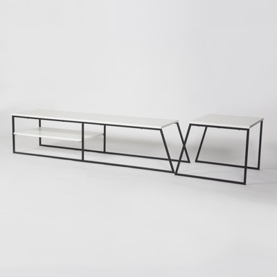 Pal Modern TV Unit Multimedia Centre Stand With Storage White 163cm