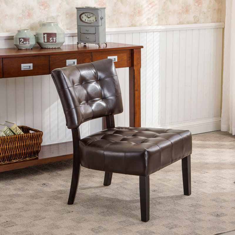 Fauteuil d'appoint capitonné en tissu mélangé avec sièges surdimensionnés Roundhill Furniture