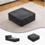 Canapé à compression Mahjong, canapé-lit à plancher convertible, canapé modulaire modulaire désossé DIY, aucun assemblage requis, tissu polaire circulaire, 1 repose-pieds, gris foncé-2078165752