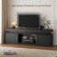 Meuble télé 59 po avec lumière DEL RVB et station de charge, console multimédia pour téléviseur de 65 po ou moins-548899384