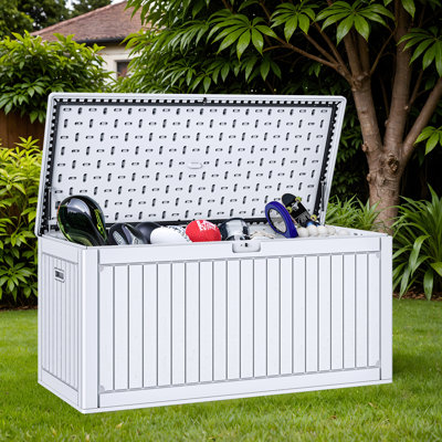 Edrosie Inc 69.6 " W 260 Gallons Water Resistant Resin Lockable Deck Box