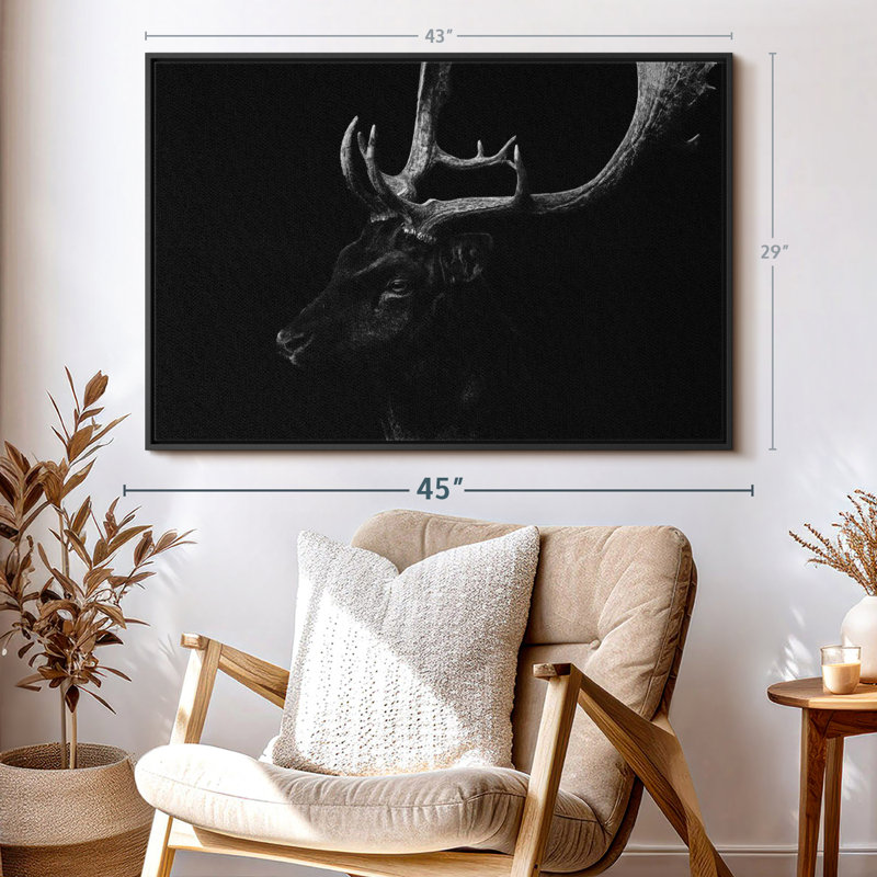 «Elk Beauty», reproduction sur toile, H 29 po x l 43 po