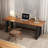 Walnut Rectangular Solid Wood Writing desk-2097982188
