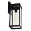 7'' x 7'' 1 Light Black Outdoor Wall Light – Weather-Resistant Exterior Lantern with E26 Bulb Base-341568013