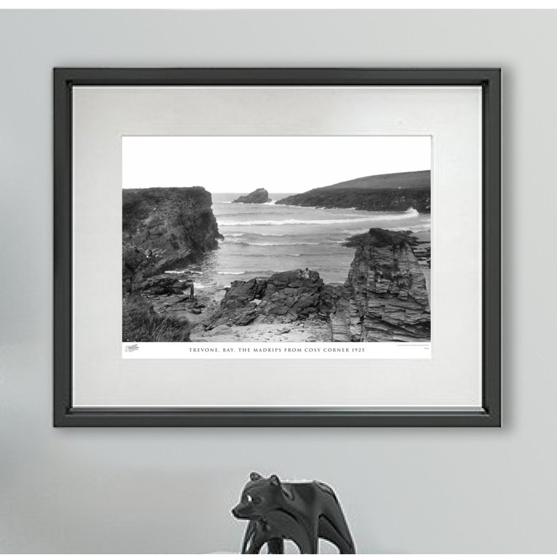 Trevone, Bay, The Madrips From Cosy Corner 1925 by Francis Frith - Single Picture Frame Print, 45cm H x 60cm W x 2.3cm D