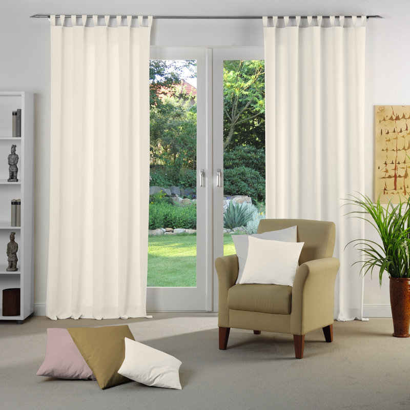 Curtain Panel Panel, Off-White, Width 132 x Drop 175
