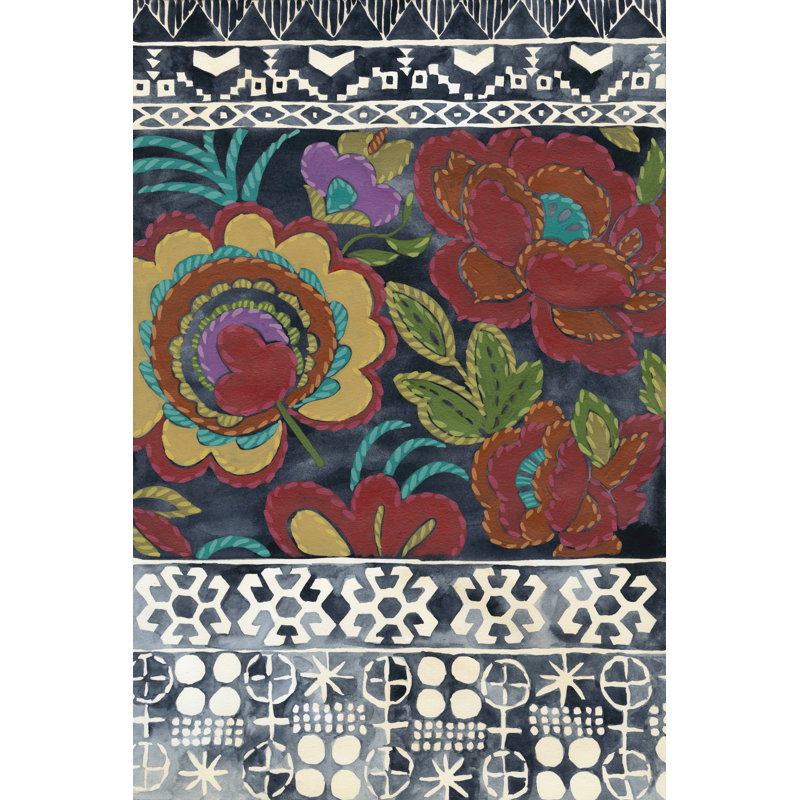 Batik Broderie I, H 48 po x l 32 po x P 1,25 po