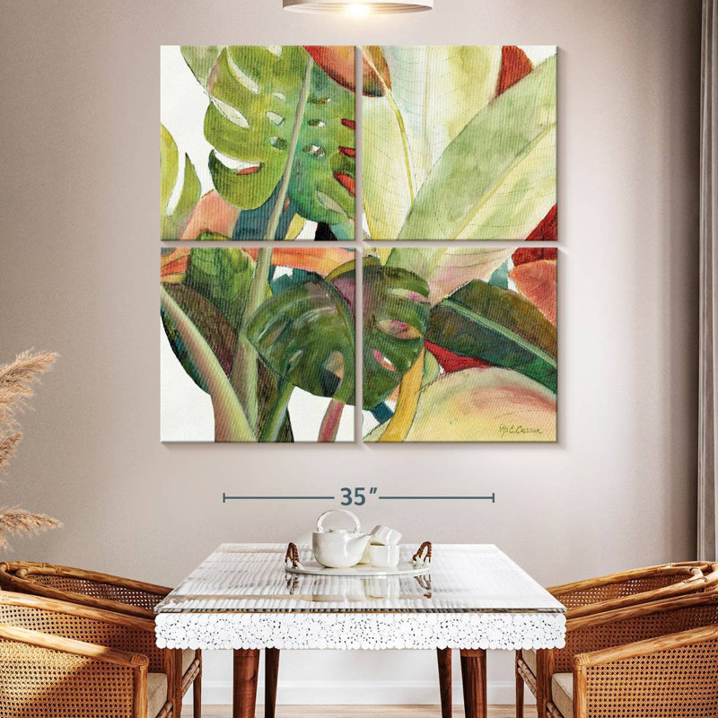 Harnek Tropical Lush Garden Square I, H 50 po x l 50 po