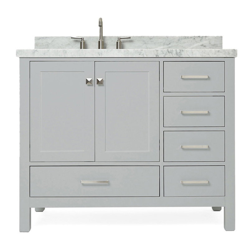 Ensemble de meuble-lavabo simple 43 po Cambridge, gris