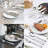 66-Piece Square Cutlery Set,Includes 6 Pieces Of Each Cutlery And Extra Serving Cutlery