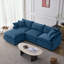 Canapé modulaire en L en chenille avec repose-pieds-690368405