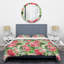 Ensemble de housse de couette pour feuilles tropicales et fleurs i mid-century-40703571