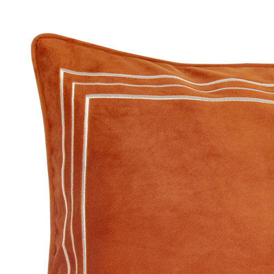 Embroidered Velvet Reversible Pillow Cover