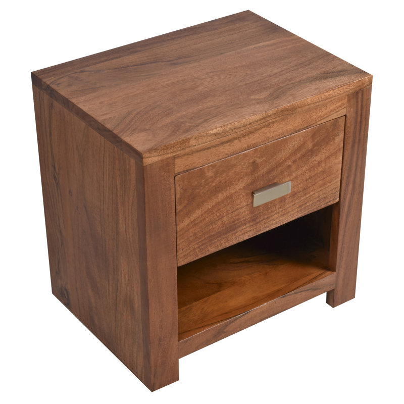 Aarons 40cm W Solid Wood Bedside Table