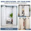 183cm Heavy Duty Bi-Folding Barn Door Hardware Kit | Smooth Quiet Rollers, 360° Brackets, 400lb Steel Rail for 4 Closet Doors