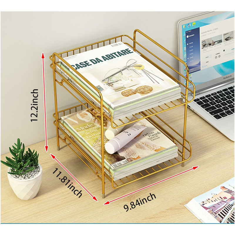 Tablette de bureau, bureau, bureau, organisateur, Or