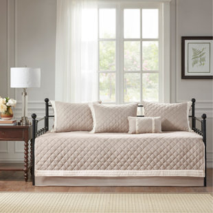 6 Piece Cotton Daybed Cover Set Khaki Daybed