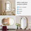 Glass D-Shaped Wall Full Length Mirror