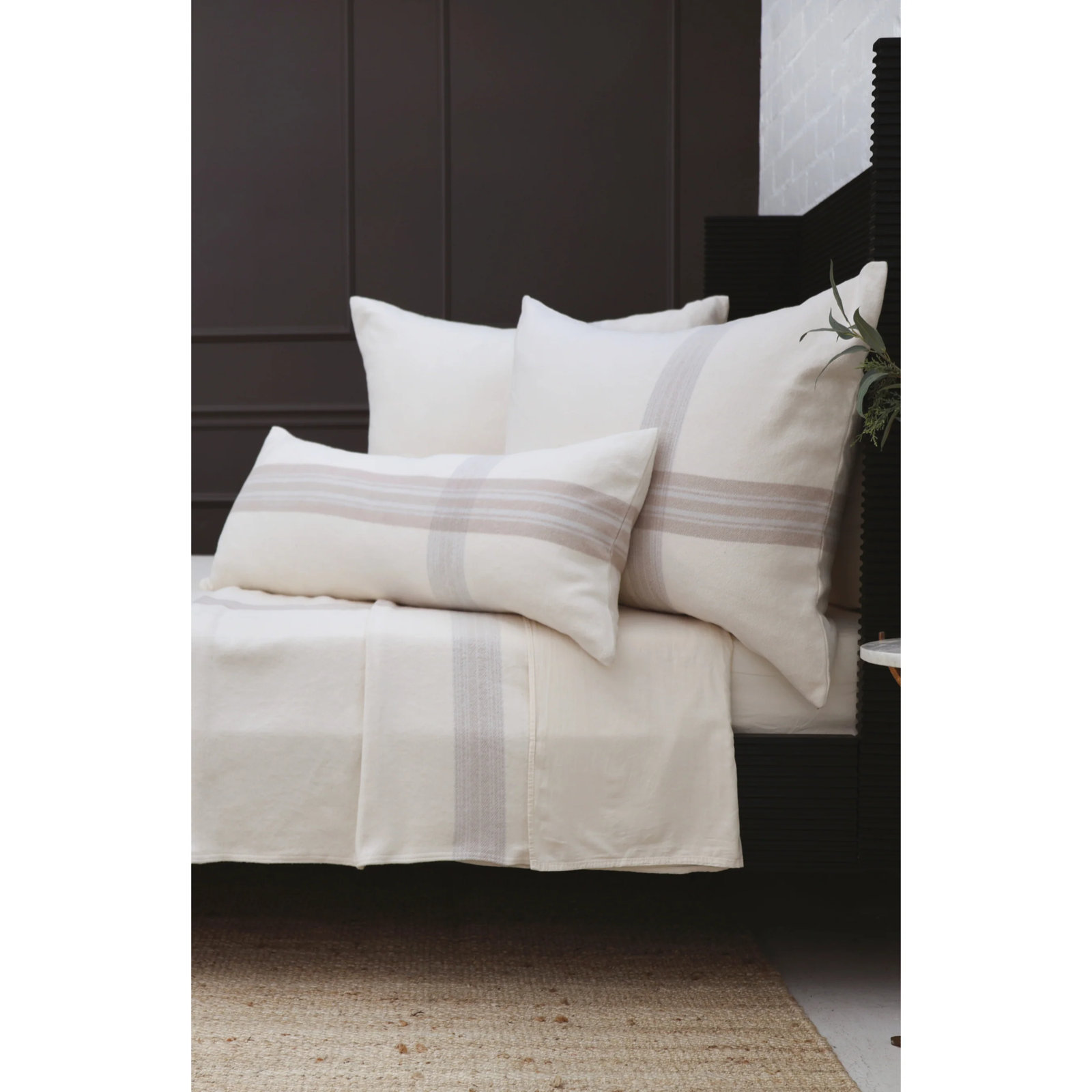 Geneva Plaid Cotton Lumbar Throw Pillow, 28"H x 36"W