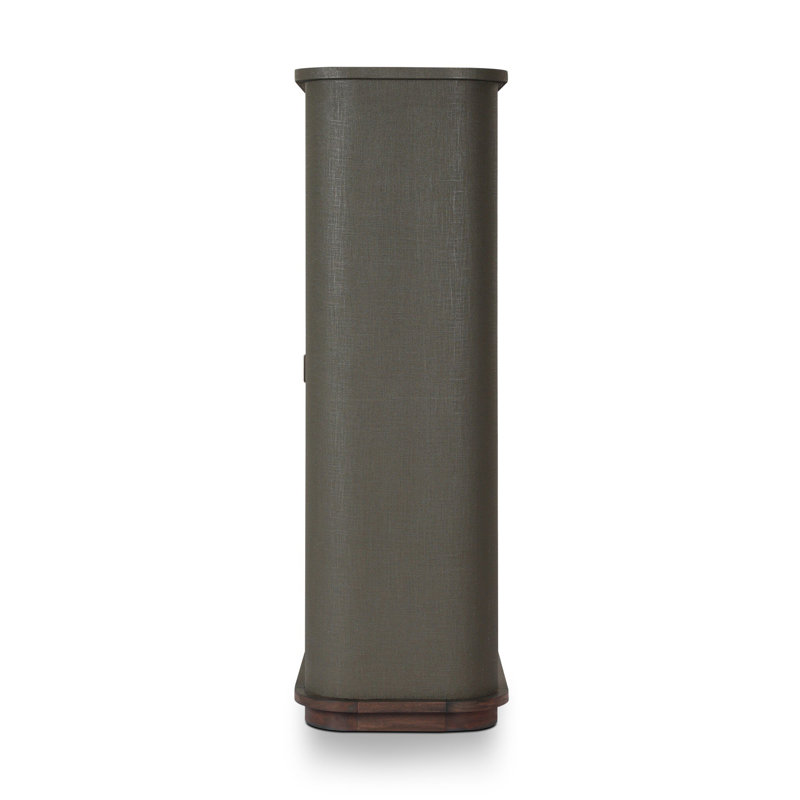 Berlin Cabinet-Black Linen, Dark Green Lacquered Linen