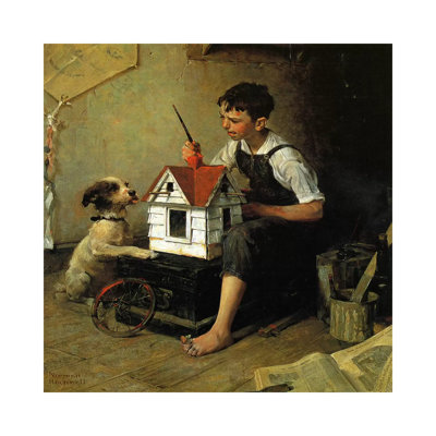 Paniting The Little House - Wrapped Canvas Painting