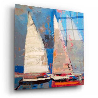 Breakwater Bay «Ghost Sailing» par Beth Forst, art mural en verre acrylique