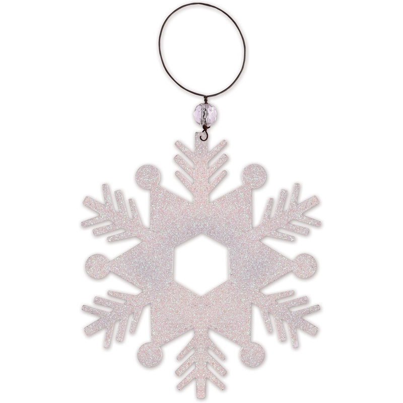 Ornement flocon de neige blanc - ensemble de 2
