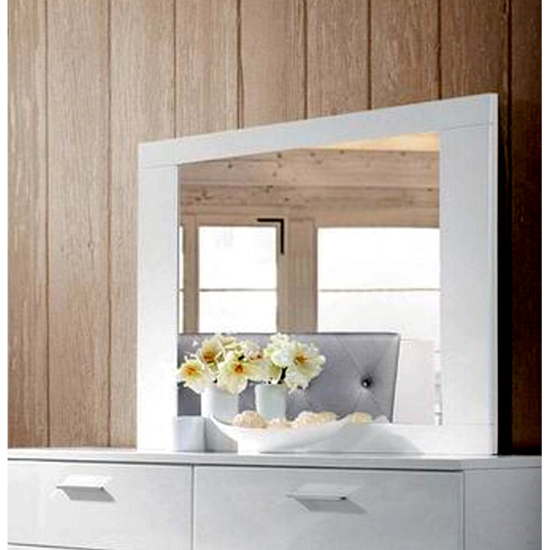 Lorimar White Finish Mirror
