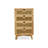 Modern Burlywood Solid Wood Accent Cabinet