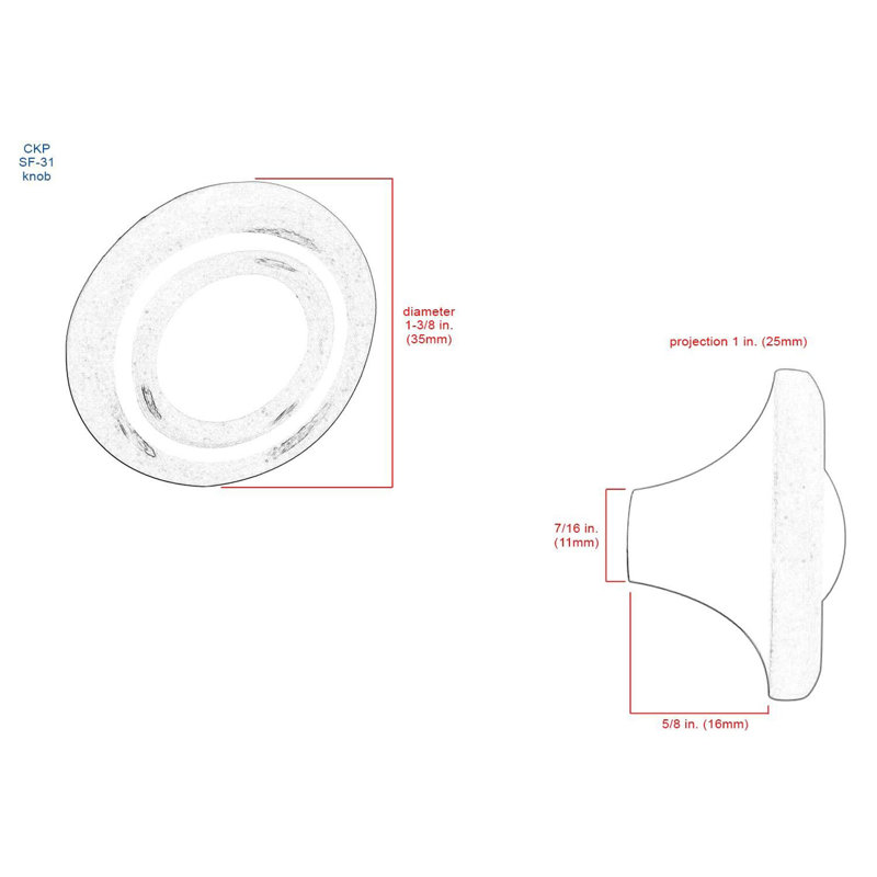 Origins 1 3/8 Round Knob