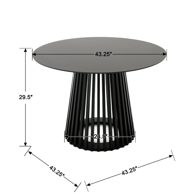 Table de salle à manger K,25 po, Noir