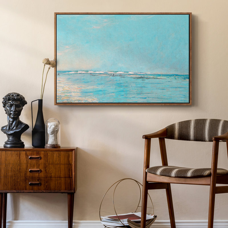 «Vintage Nautical Print-Lxxiii» sur toile, Toile encadrée noyer flottant, H 27 po x l 41 po x P 2 po