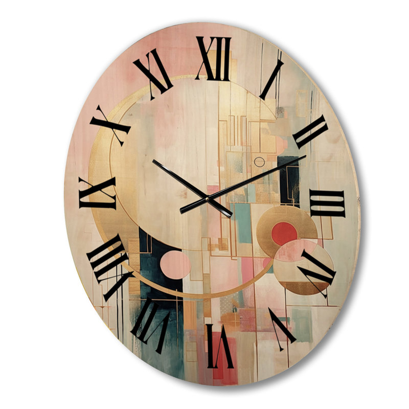 Horloge murale en bois massif Fredericktown, Grand